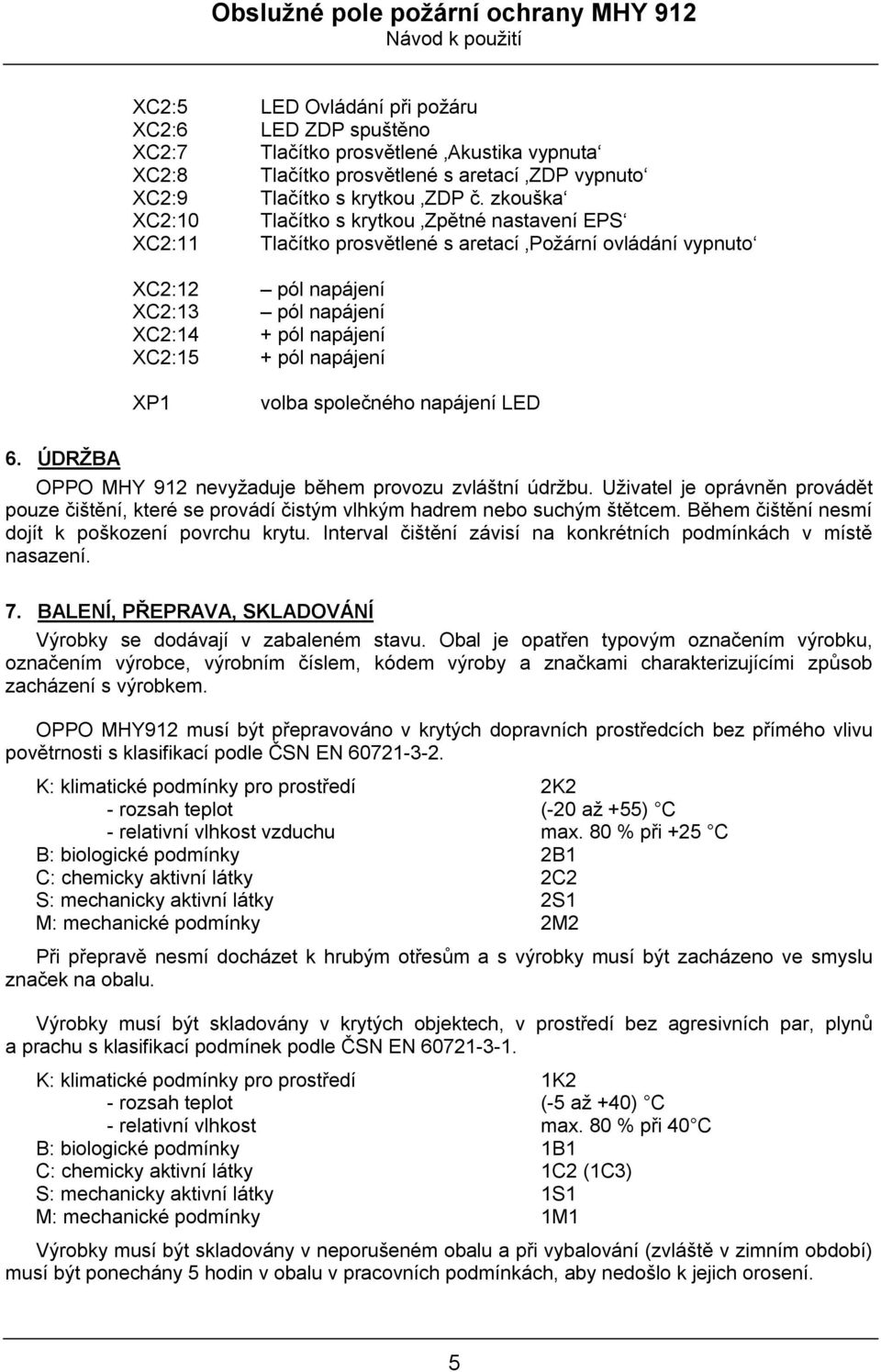 zkouška Tlačítko s krytkou Zpětné nastavení EPS Tlačítko prosvětlené s aretací Požární ovládání vypnuto pól napájení pól napájení + pól napájení + pól napájení volba společného napájení LED 6.