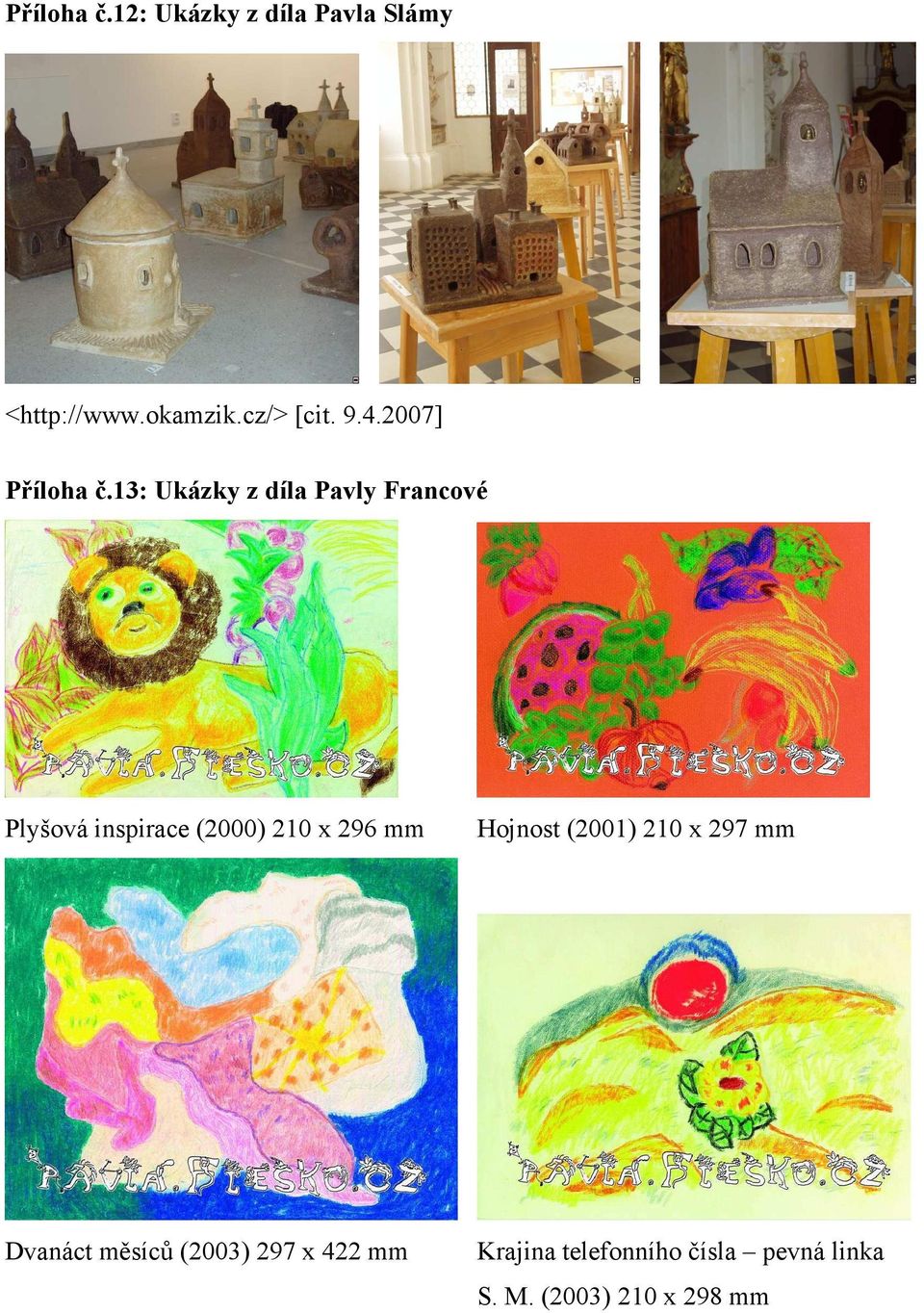 13: Ukázky z díla Pavly Francové Plyšová inspirace (2000) 210 x 296 mm