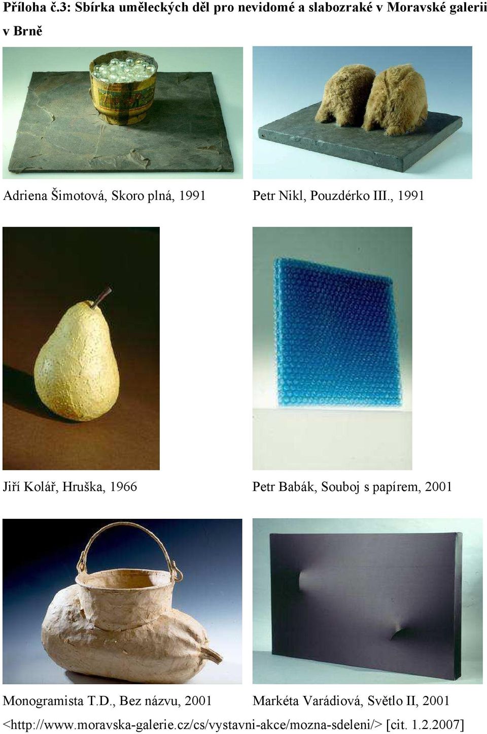 Šimotová, Skoro plná, 1991 Petr Nikl, Pouzdérko III.