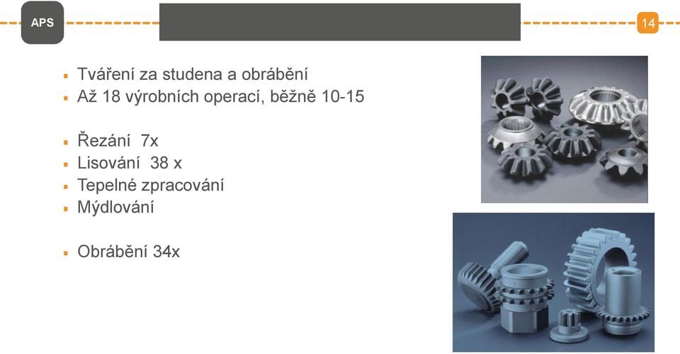 běžně 10-15 Řezání 7x Lisování 38