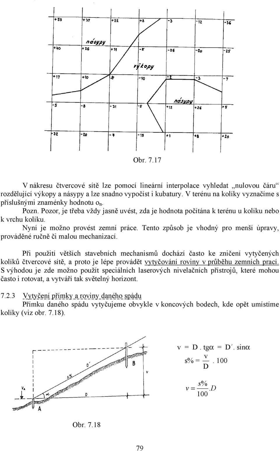 Nyní je možno provést zemní práce. Tento způsob je vhodný pro menší úpravy, prováděné ručně či malou mechanizací.