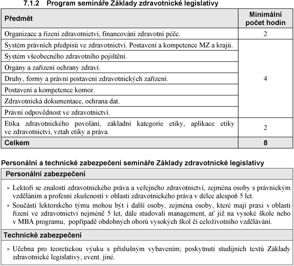 Zdravotnická dokumentace, ochrana dat. Právní odpovdnost ve zdravotnictví. Etika zdravotnického povolání, základní kategorie etiky, aplikace etiky ve zdravotnictví, vztah etiky a práva.