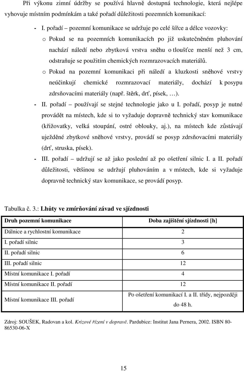 cm, odstraňuje se použitím chemických rozmrazovacích materiálů.