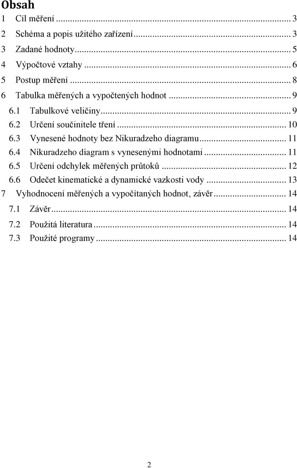 3 Vynesené hodnoty bez Nikuradzeho diagramu... 11 6.4 Nikuradzeho diagram s vynesenými hodnotami... 11 6.5 Určení odchylek měřených průtoků.