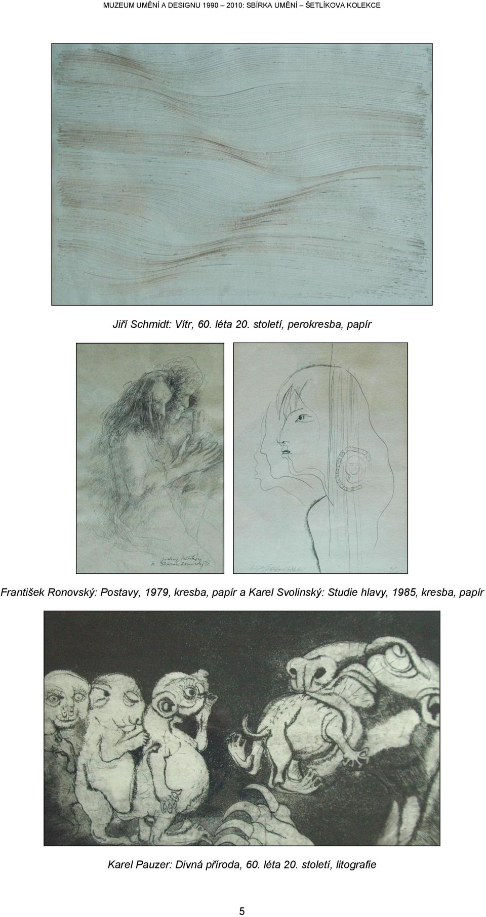 1979, kresba, papír a Karel Svolinský: Studie hlavy,