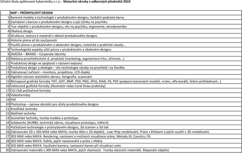 5 Struktura, textura a materiál v oblasti produktového designu 6 Historie písma až do současnosti 7 Použití písma v produktovém a obalovém designu, estetické a praktické zásady.