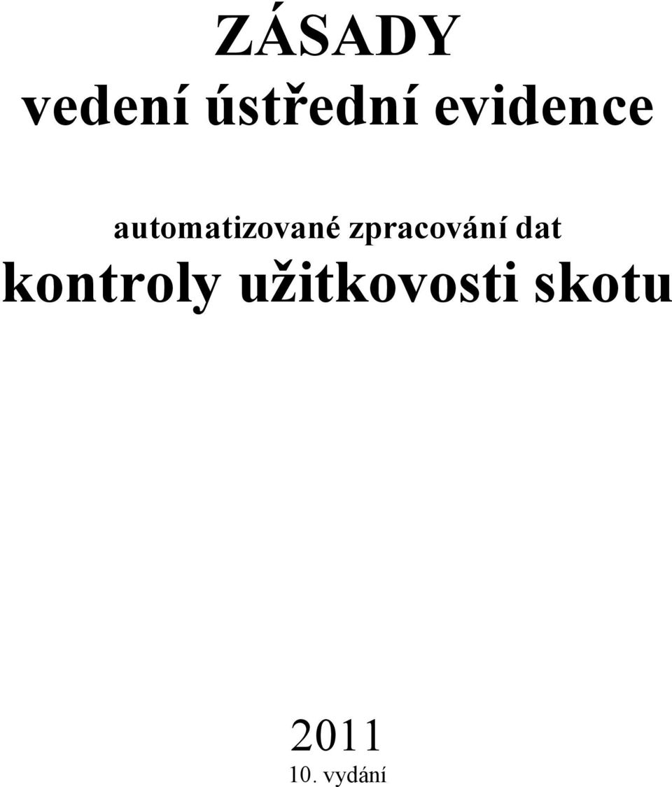 zpracování dat kontroly