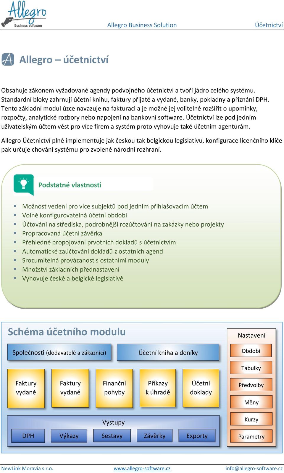 Tento základní modul úzce navazuje na fakturaci a je možné jej volitelně rozšířit o upomínky, rozpočty, analytické rozbory nebo napojení na bankovní software.