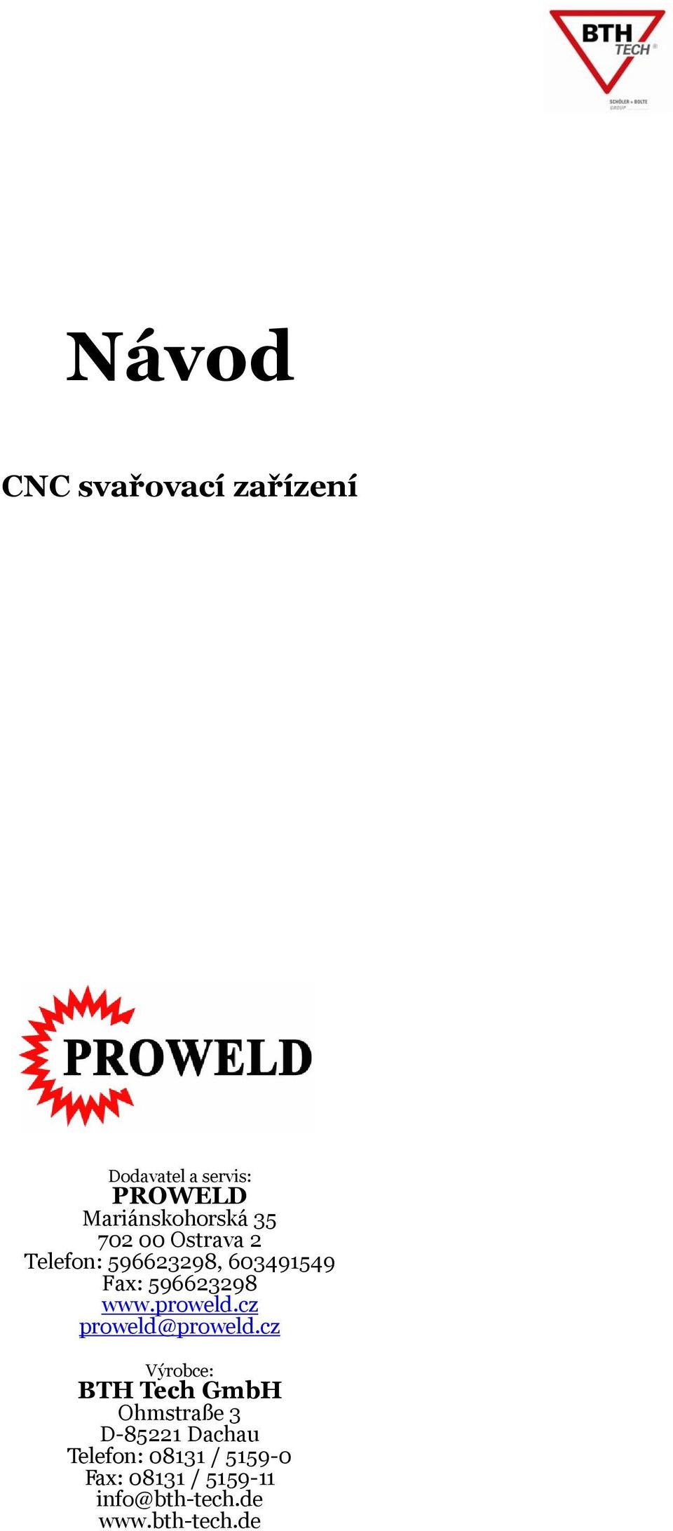 proweld.cz proweld@proweld.