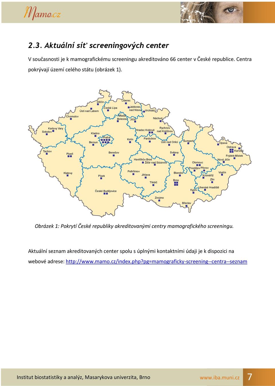 Kolín Hradec Králové Pardubice Rychnov nad Kněžnou Havlíčkův Brod Žďár nad Sázavou Pelhřimov Jihlava Třebíč Znojmo Ústí nad Orlicí Svitavy Blansko Brno Šumperk Břeclav Olomouc Prostějov Přerov