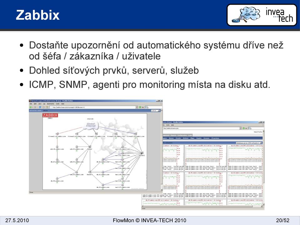 uživatele Dohled síťových prvků, serverů,