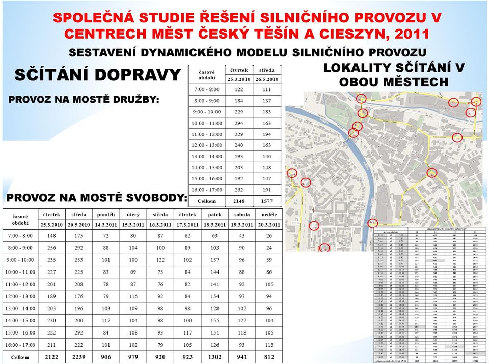 V OBOU MĚSTECH SČÍTÁNÍ DOPRAVY
