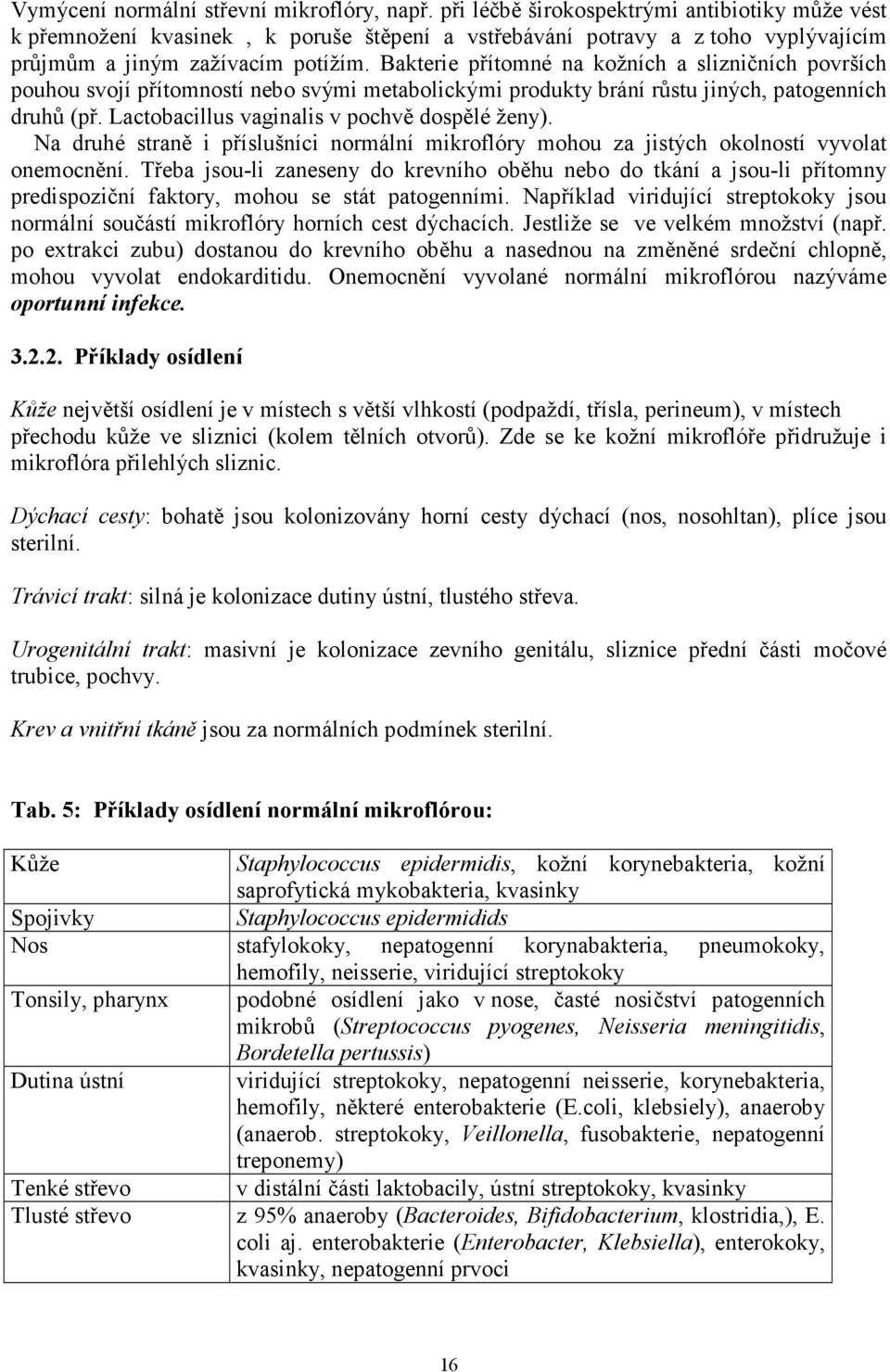 Bakterie přítomné na kožních a slizničních površích pouhou svojí přítomností nebo svými metabolickými produkty brání růstu jiných, patogenních druhů (př.