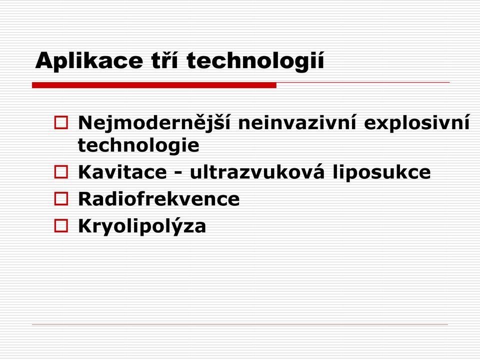 explosivní technologie Kavitace -