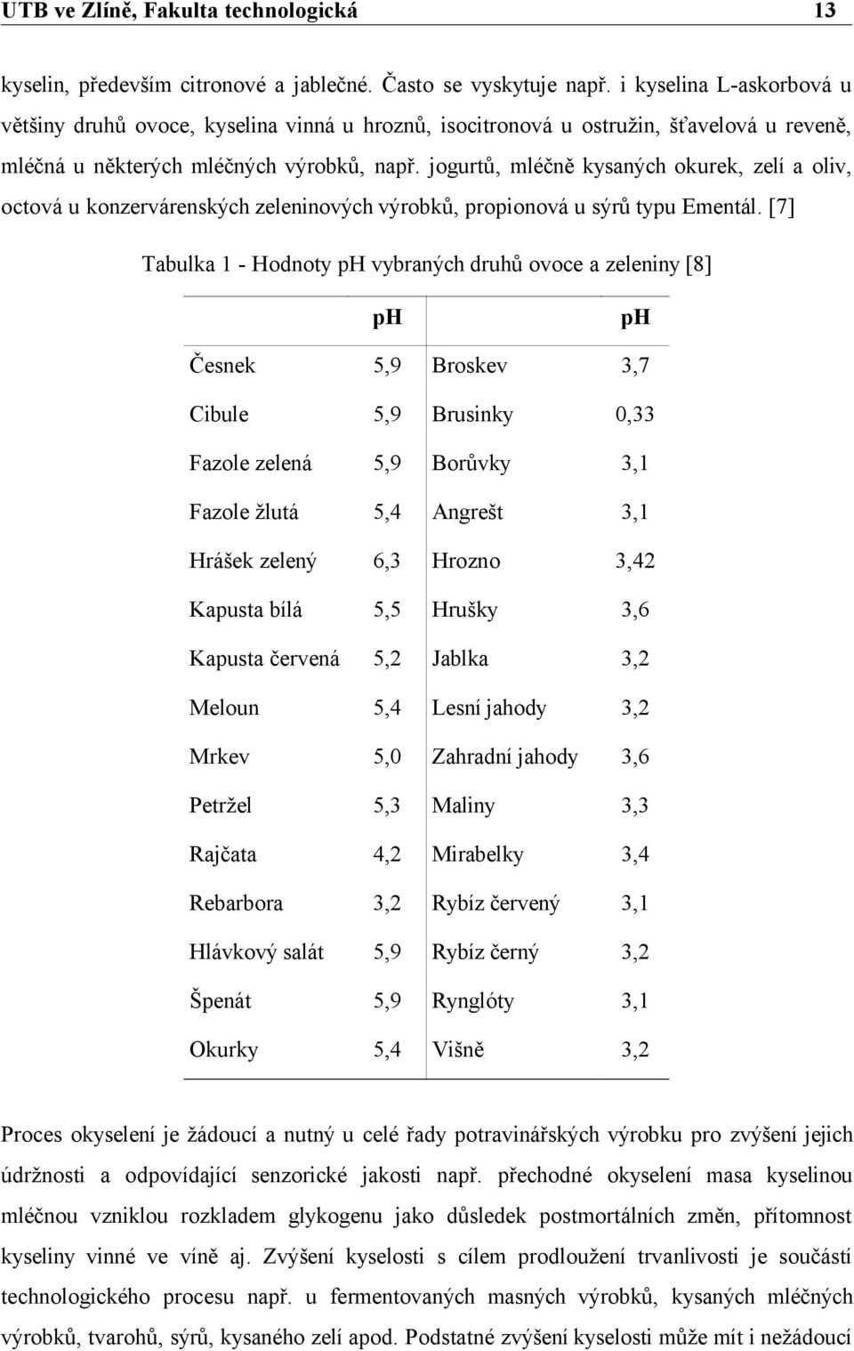 jogurtů, mléčně kysaných okurek, zelí a oliv, octová u konzervárenských zeleninových výrobků, propionová u sýrů typu Ementál.