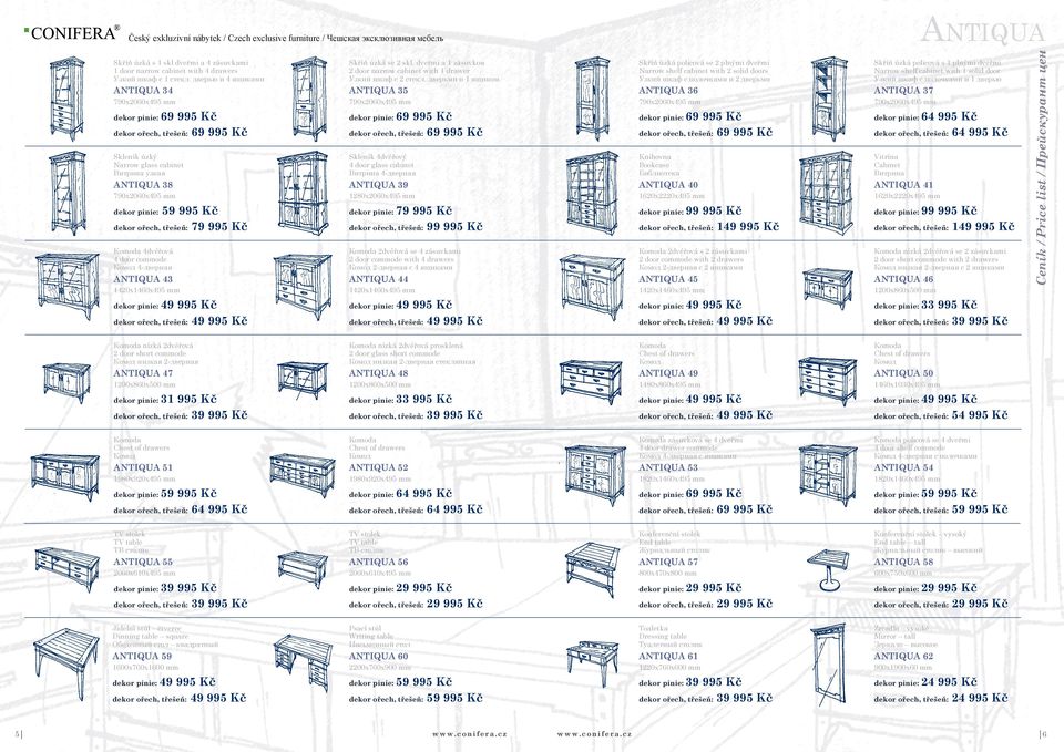skl. dveřmi a 1 zásuvkou 2 door narrow cabinet with 1 drawer Узкий шкаф с 2 стекл.