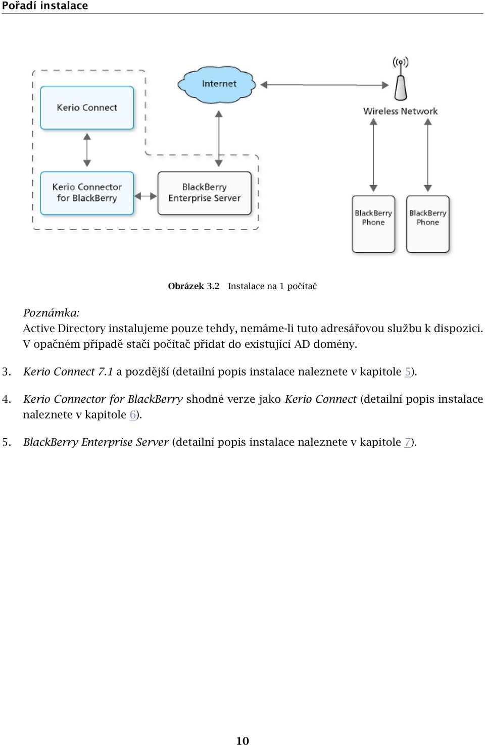 V opačném případě stačí počítač přidat do existující AD domény. 3. Kerio Connect 7.