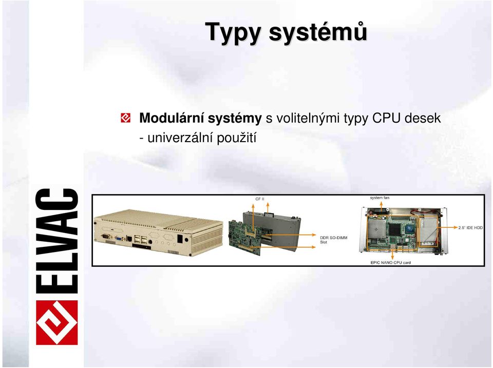 volitelnými typy CPU