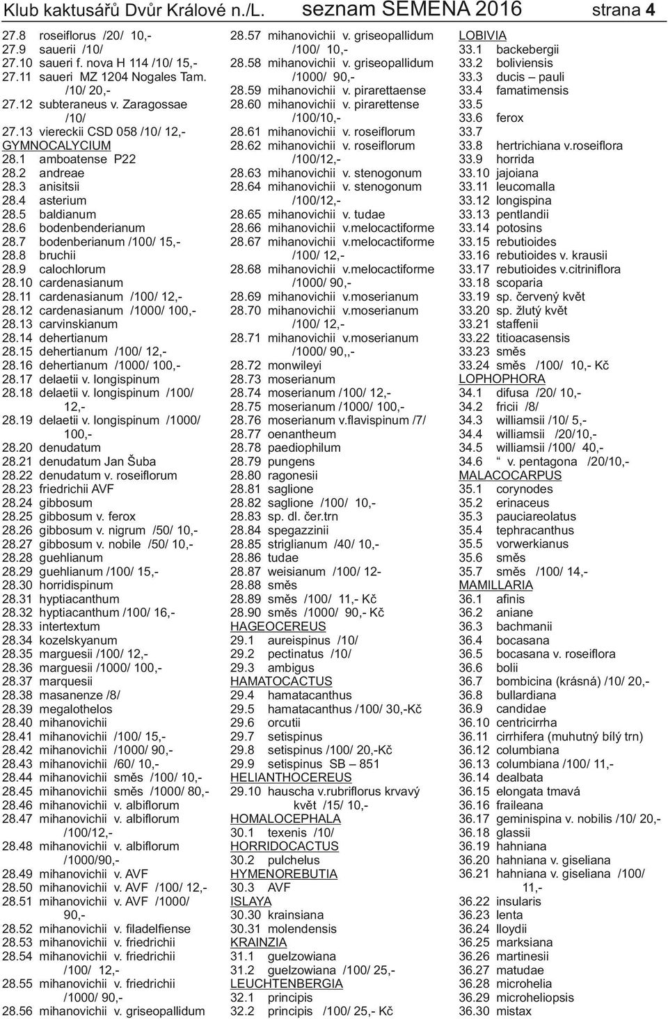 9 calochlorum 28.10 cardenasianum 28.11 cardenasianum /100/ 12,28.12 cardenasianum /1000/ 100,28.13 carvinskianum 28.14 dehertianum 28.15 dehertianum /100/ 12,28.16 dehertianum /1000/ 100,28.