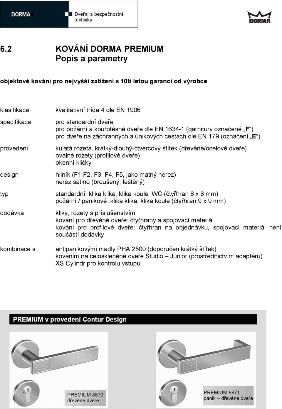 6.1 DVEŘNÍ KOVÁNÍ Premium, Plus, Pure - PDF Stažení zdarma