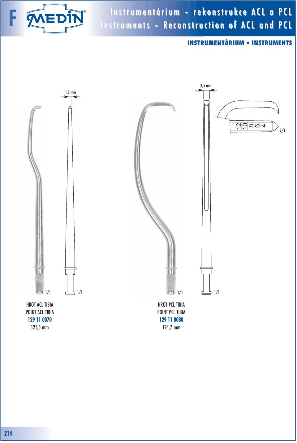 121,5 mm HROT PCL TIBIA POINT