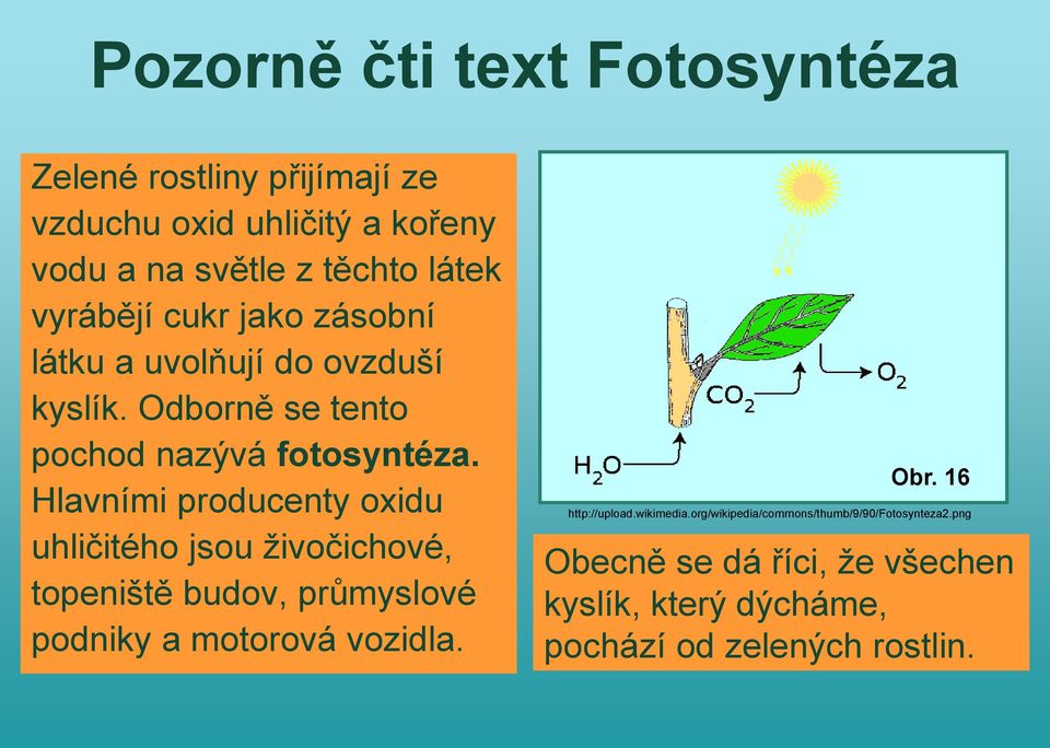 Hlavními producenty oxidu uhličitého jsou živočichové, topeniště budov, průmyslové podniky a motorová vozidla. Obr.