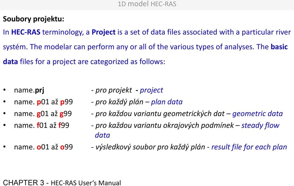 prj - pro projekt - project name. p01 až p99 - pro každý plán plan data name.