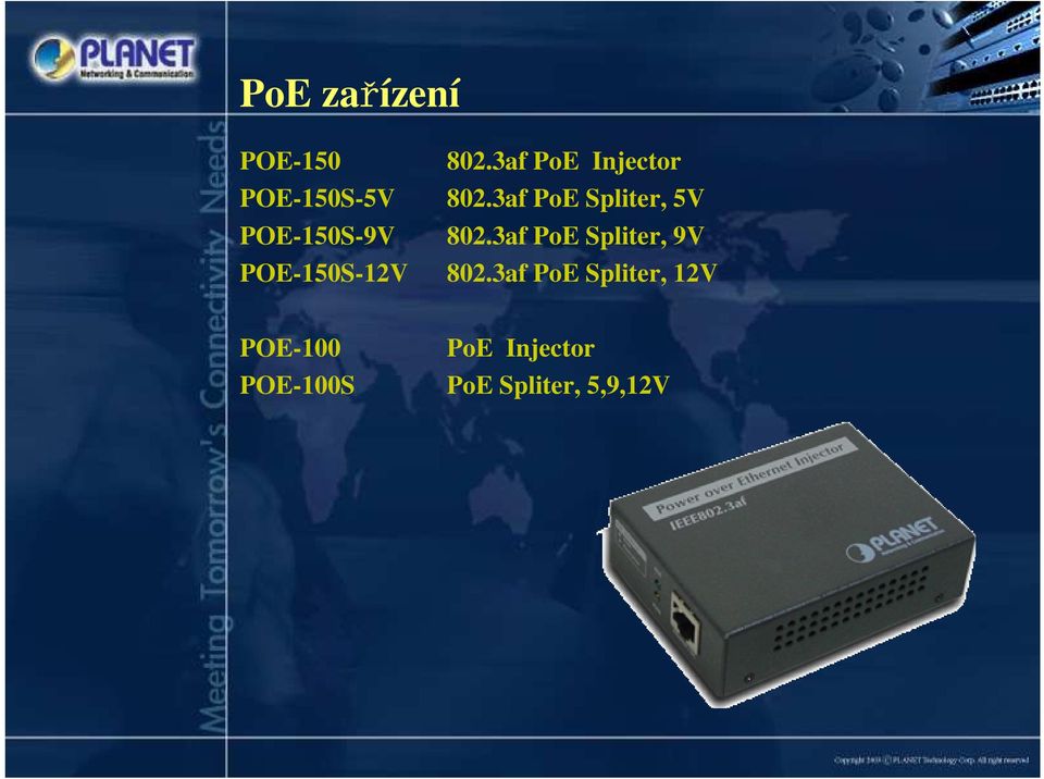 3af PoE Spliter, 5V 802.3af PoE Spliter, 9V 802.
