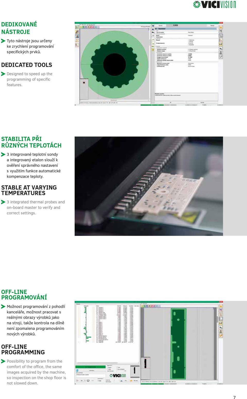 STABLE AT VARYING TEMPERATURES 3 integrated thermal probes and on-board master to verify and correct settings.
