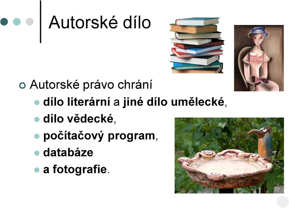 dílo umělecké, dílo vědecké,