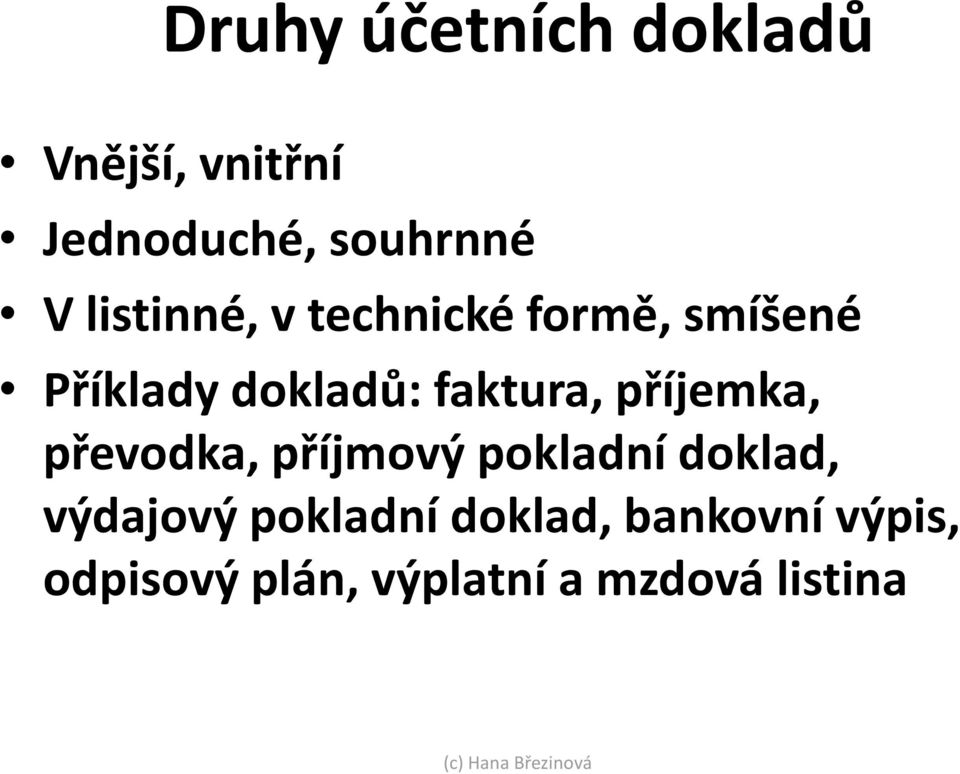 příjemka, převodka, příjmový pokladní doklad, výdajový pokladní