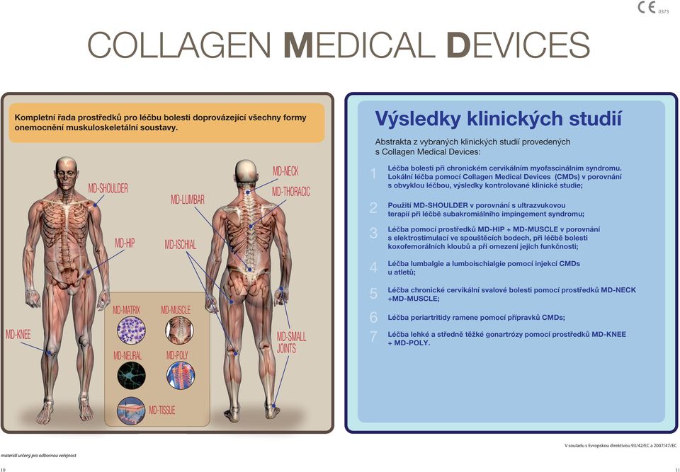 studií vedených s Collagen Medical Devices: Léčba bolesti při chronickém cervikálním myofascinálním syndromu.