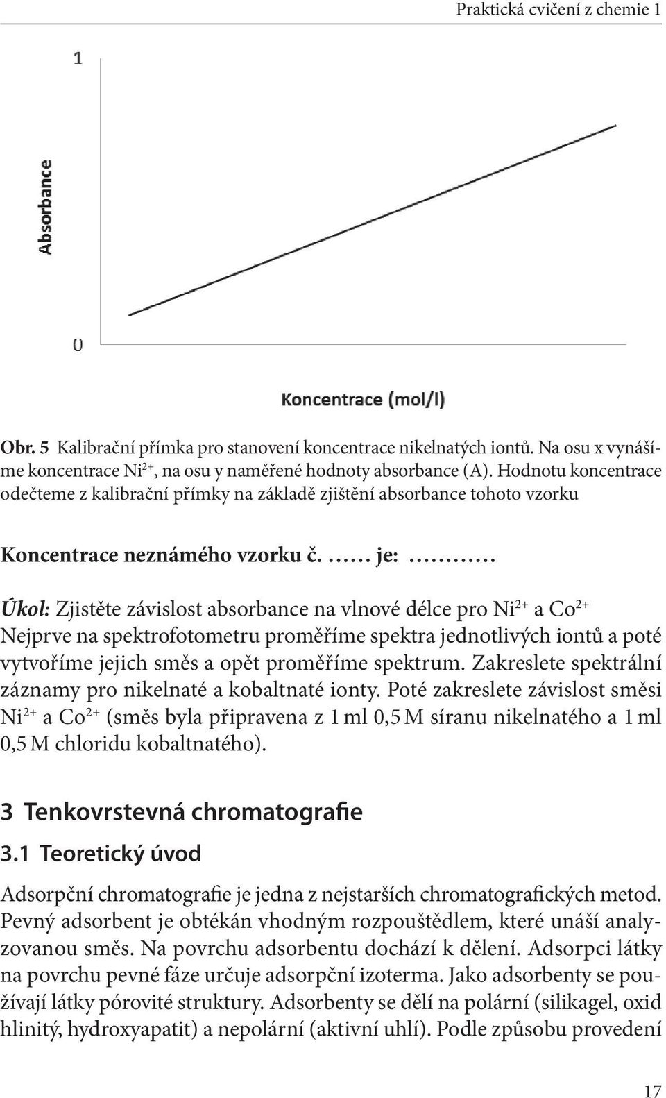 je: Úkol: Zjistěte závislost absorbance na vlnové délce pro Ni 2+ a Co 2+ Nejprve na spektrofotometru proměříme spektra jednotlivých iontů a poté vytvoříme jejich směs a opět proměříme spektrum.