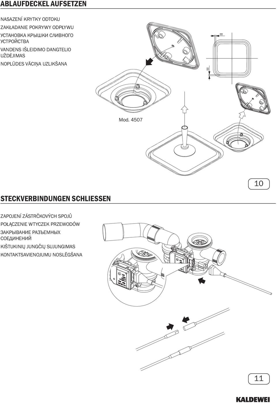 4507 10 STECKVERBINDUNGEN SCHLIESSEN ZAPOJENÍ ZÁSTRČKOVÝCH SPOJŮ POŁĄCZENIE WTYCZEK