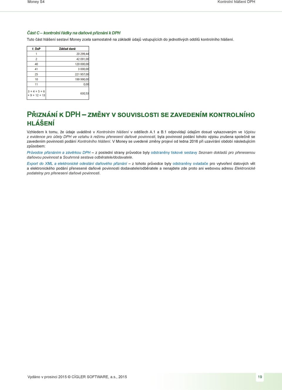 1 odpovídají údajům dosud vykazovaným ve Výpisu z evidence pro účely DPH ve vztahu k režimu přenesení daňové povinnosti, byla povinnost podání tohoto výpisu zrušena společně se zavedením povinnosti