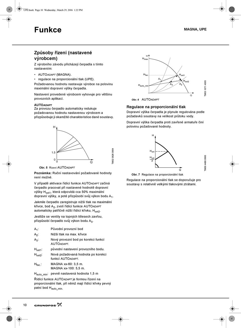 fac. auto_min AUTOADAPT A1 set1 set A 3 A Q TM3 171 5 AUTOADAPT Za provozu čerpadlo automaticky redukuje požadovanou hodnotu nastavenou výrobcem a přizpůsobuje ji okamžité charakteristice dané
