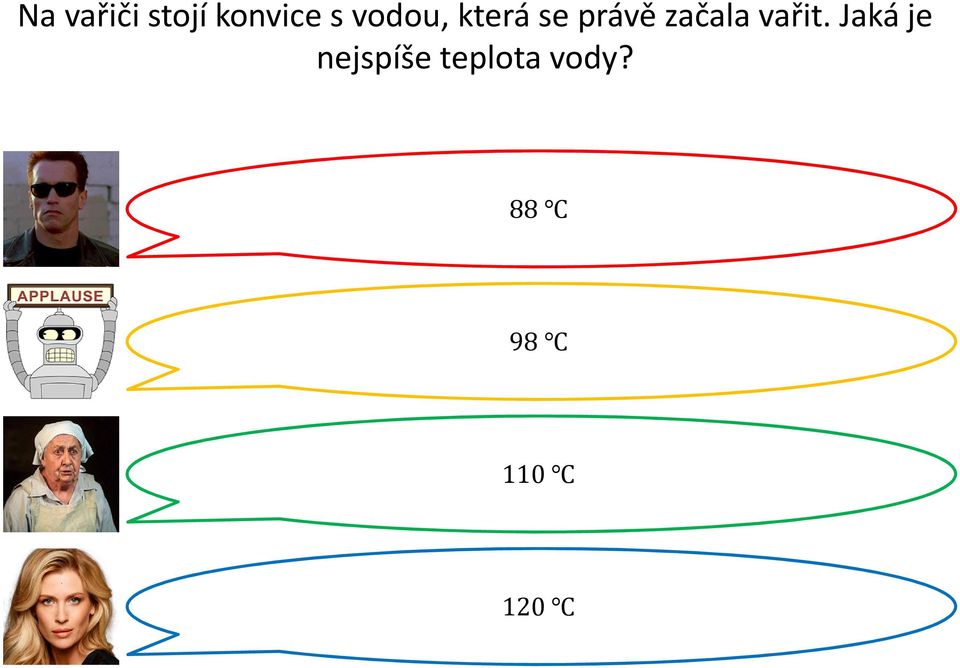 začala vařit.