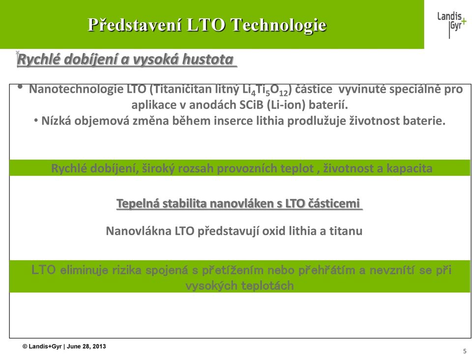 Nízká objemová změna během inserce lithia prodlužuje životnost baterie.