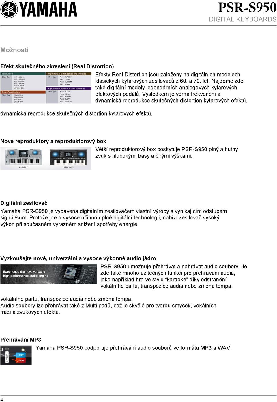 Výsledkem je věrná frekvenční a dynamická reprodukce skutečných distortion kytarových efektů.
