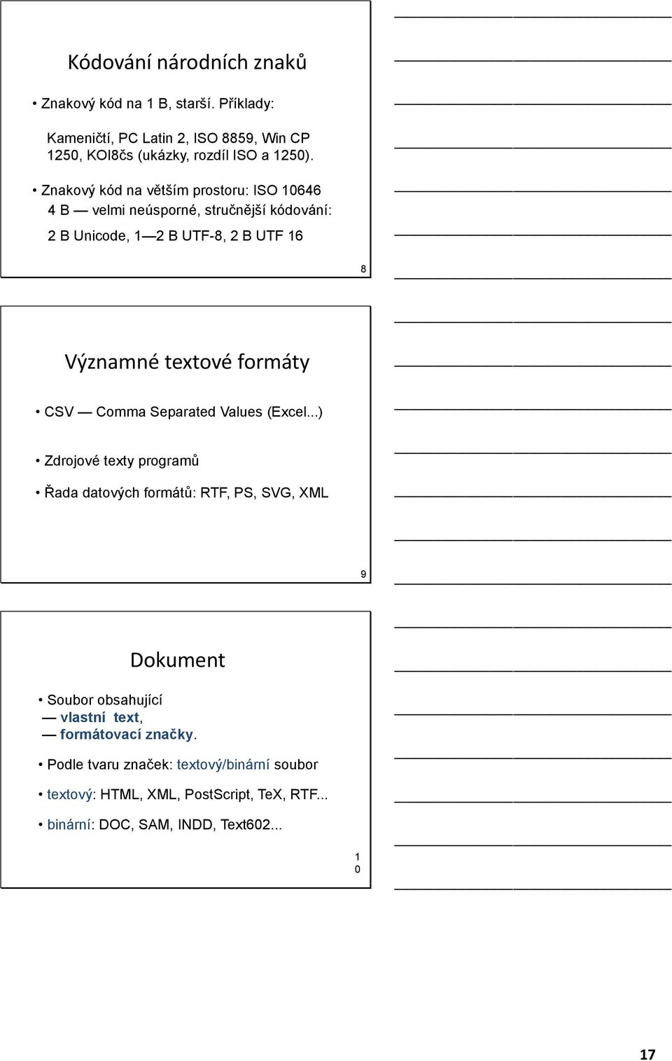 formáty CSV Comma Separated Values (Excel.