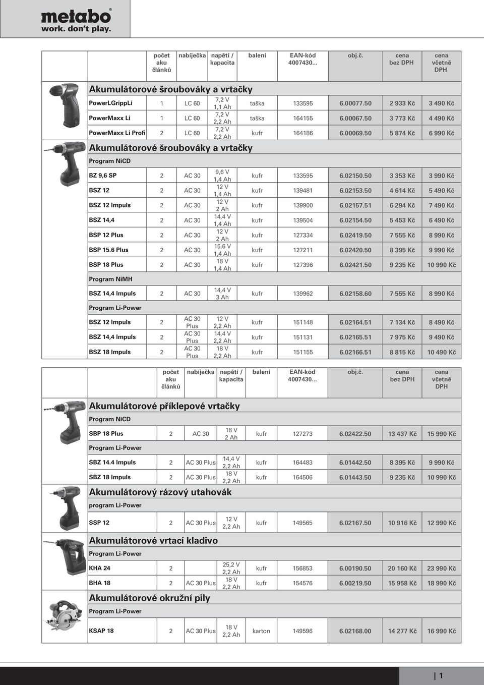 6 Plus 2 AC 30 BSP 18 Plus 2 AC 30 Program NiMH BSZ 14,4 Impuls 2 AC 30 Program Li-Power BSZ 12 Impuls 2 BSZ 14,4 Impuls 2 BSZ 18 Impuls 2 AC 30 Plus AC 30 Plus AC 30 Plus 9,6 V 1,4 Ah 12 V 1,4 Ah 12