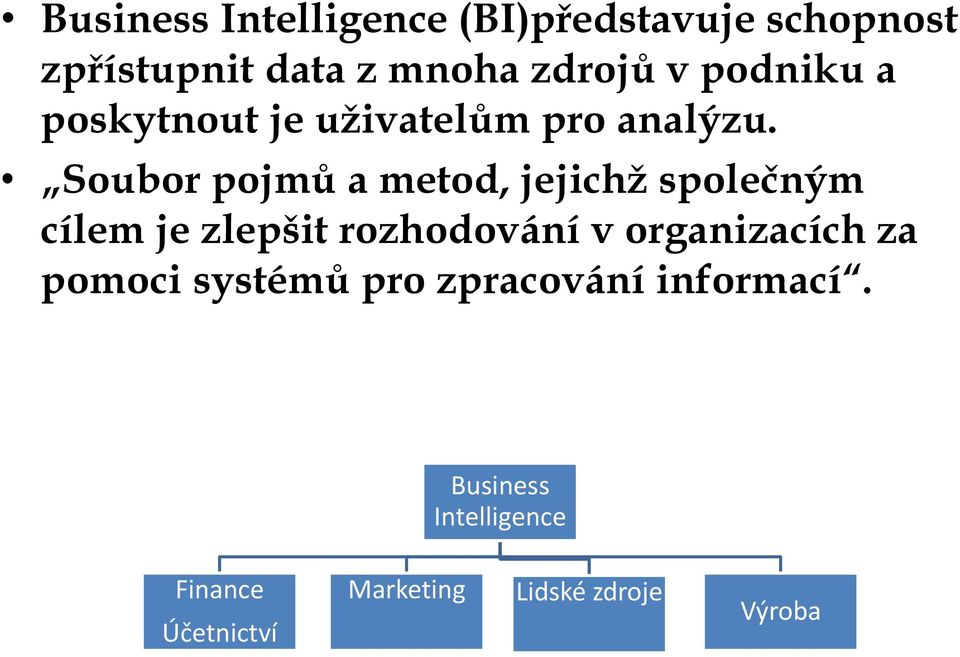 Soubor pojmů a metod, jejichž společným cílem je zlepšit rozhodování v