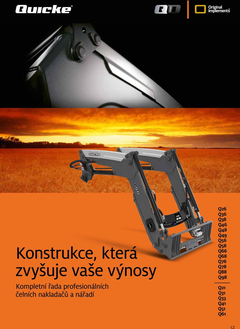 nakladačů a nářadí Q26 Q36 Q38 Q46 Q48 Q49