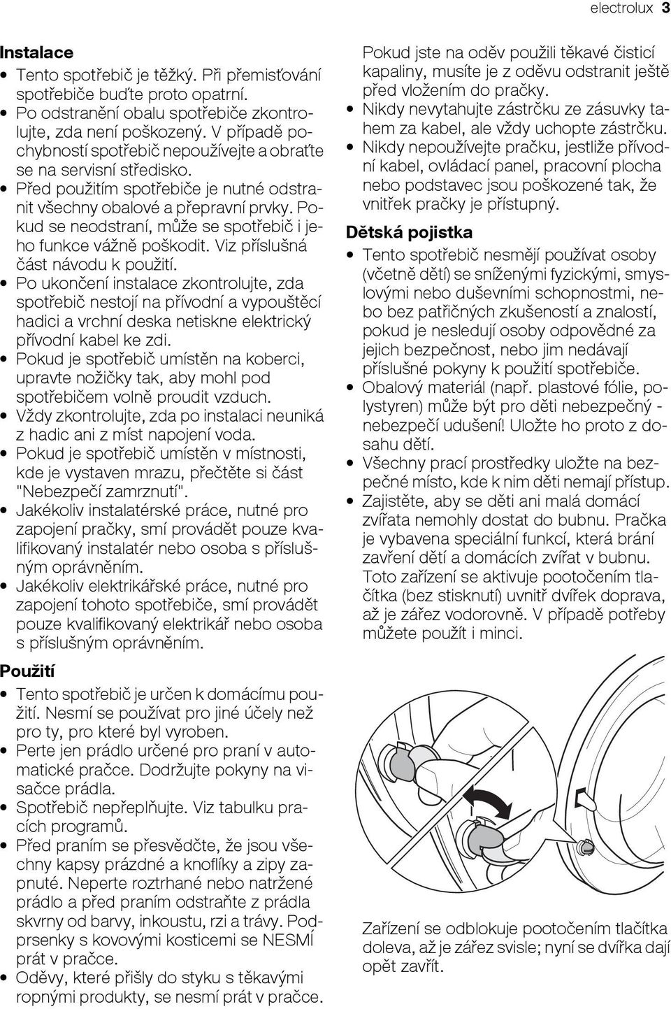 návod k použití Pračka EWG W - PDF Stažení zdarma