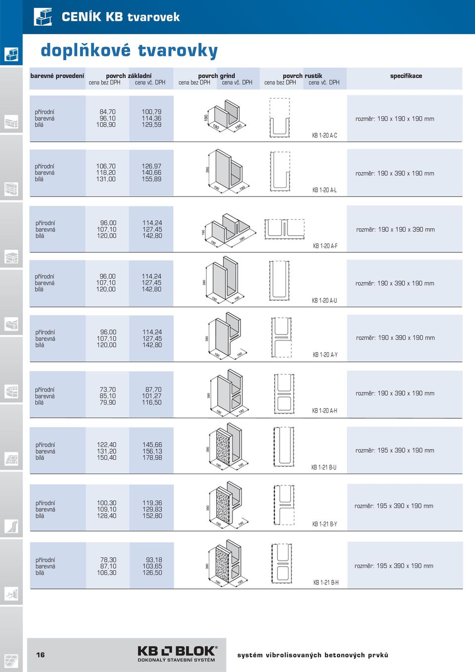 142,80 KB 1-20 A-Y rozměr: 190 x 390 x 190 mm 73,70 85,10 79,90 87,70 101,27 116,50 KB 1-20 A-H rozměr: 190 x 390 x 190 mm 122,40 131,20 150,40 145,66 156,13 178,98 KB 1-21 B-U rozměr: 195 x 390 x