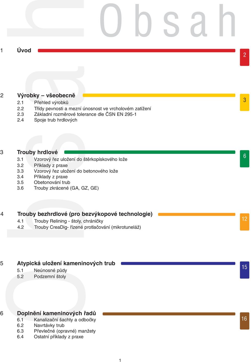 5 Obetonování trub 3.6 Trouby zkrácené (GA, GZ, GE) 4 Trouby bezhrdlové (pro bezv kopové technologie) 4.1 Trouby Relining - toly, chrániãky 4.