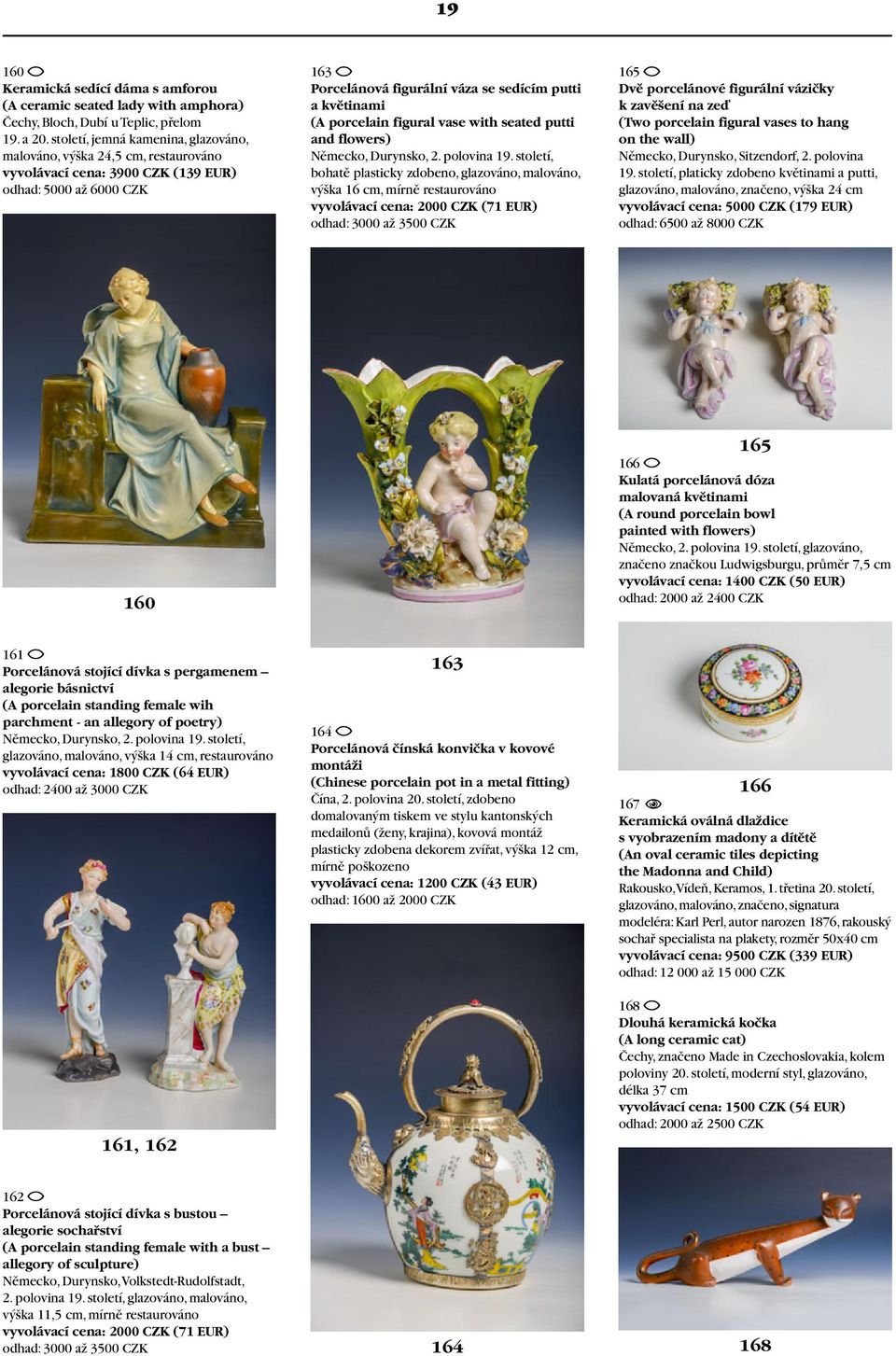 porcelain figural vase with seated putti and flowers) Německo, Durynsko, 2. polovina 19.