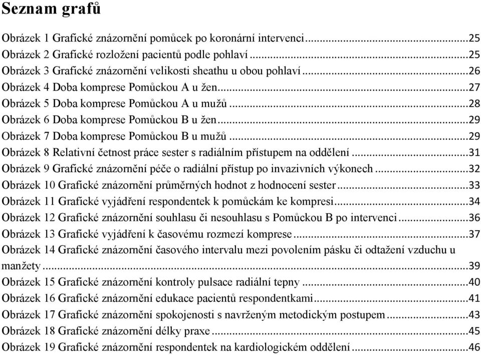 .. 29 Obrázek 8 Relativní četnost práce sester s radiálním přístupem na oddělení... 31 Obrázek 9 Grafické znázornění péče o radiální přístup po invazivních výkonech.