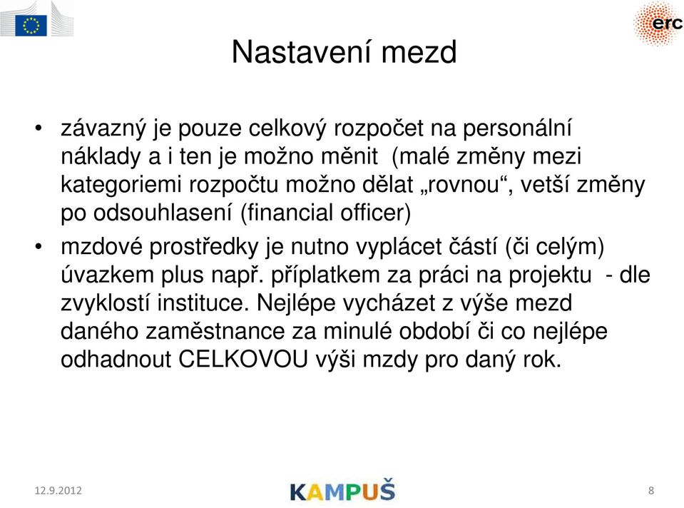 vyplácet částí (či celým) úvazkem plus např. příplatkem za práci na projektu - dle zvyklostí instituce.