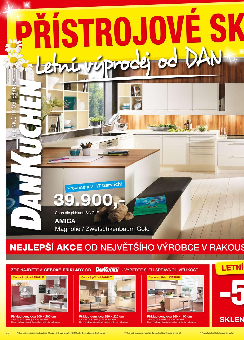 letní Cenový příklad SINGLE Cenový příklad FAMILY Cenový příklad DESIGN -5 Příklad ceny cca 200 x 200 cm Ce vychází ze skicy zde vyobrazené. Ce neobsahuje přístroje, dřez, baterii a dekorace!